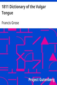 Cover of 1811 Dictionary of the Vulgar Tongue by Francis Grose