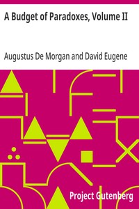 Cover of A Budget of Paradoxes, Volume II by Augustus De Morgan