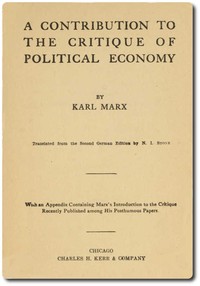 Cover of A Contribution to the Critique of Political Economy by Karl Marx