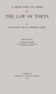 Cover of A Selection of Cases on the Law of Torts by Unknown