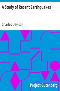 Cover of A Study of Recent Earthquakes by Charles Davison
