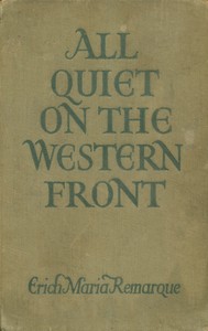 Cover of All quiet on the Western Front by Erich Maria Remarque