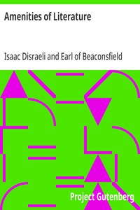 Cover of Amenities of Literature: Consisting of Sketches and Characters of English Literature by Isaac Disraeli