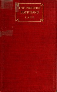 Cover of An account of the manners and customs of the modern Egyptians by Edward William Lane