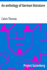 Cover of An anthology of German literature by Calvin Thomas
