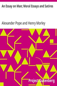 Cover of An Essay on Man; Moral Essays and Satires by Alexander Pope
