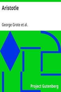 Cover of Aristotle by George Grote