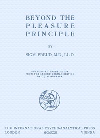 Cover of Beyond the pleasure principle by Sigmund Freud