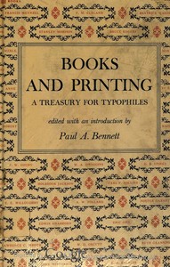 Cover of Books and Printing; a Treasury for Typophiles by Unknown