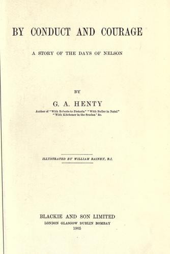 Cover of By Conduct and Courage: A Story of the Days of Nelson