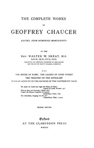 Cover of Chaucer's Works, Volume 3 — The House of Fame; The Legend of Good Women; The Treatise on the Astrolabe; The Sources of the Canterbury Tales by Geoffrey Chaucer