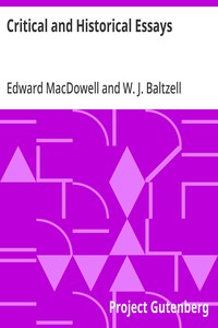 Cover of Critical and Historical Essays: Lectures delivered at Columbia University by Edward MacDowell