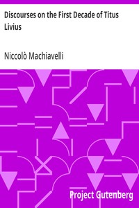 Cover of Discourses on the First Decade of Titus Livius by Niccolò Machiavelli