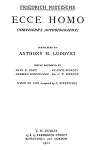Cover of Ecce Homo: Complete Works, Volume Seventeen by Friedrich Wilhelm Nietzsche
