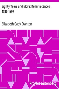 Cover of Eighty Years and More; Reminiscences 1815-1897 by Elizabeth Cady Stanton