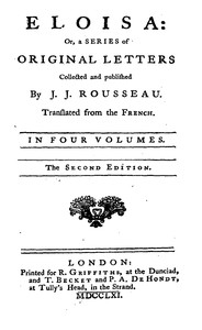Cover of Eloisa: or, A series of original letters by Jean-Jacques Rousseau