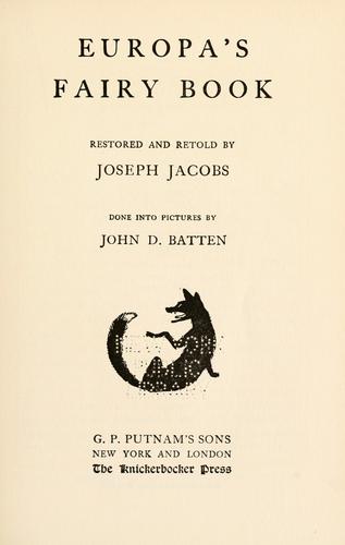 Cover of Europa's Fairy Book