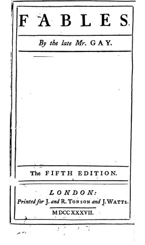 Cover of Fables of John Gay (Somewhat Altered)
