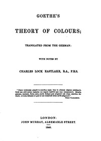 Cover of Goethe's Theory of Colours by Johann Wolfgang von Goethe