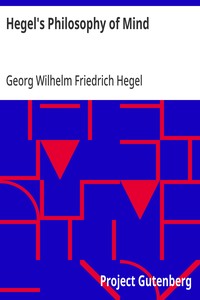Cover of Hegel's Philosophy of Mind by Georg Wilhelm Friedrich Hegel