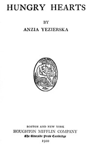 Cover of Hungry Hearts by Anzia Yezierska