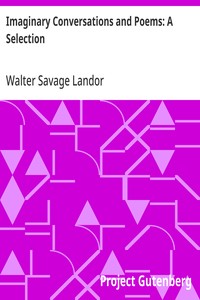 Cover of Imaginary Conversations and Poems: A Selection by Walter Savage Landor