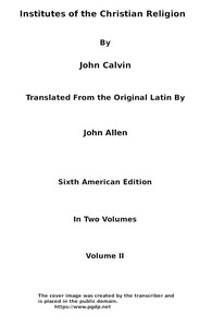 Cover of Institutes of the Christian Religion (Vol. 2 of 2) by Jean Calvin