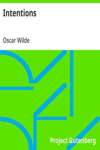 Cover of Intentions by Oscar Wilde
