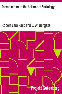 Cover of Introduction to the Science of Sociology by Robert Ezra Park