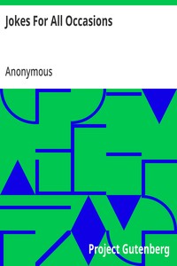 Cover of Jokes For All Occasions: Selected and Edited by One of America's Foremost Public Speakers by Anonymous