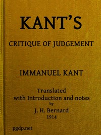 Cover of Kant's Critique of Judgement by Immanuel Kant