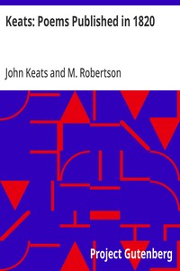 Cover of Keats: Poems Published in 1820 by John Keats