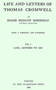 Cover of Life and Letters of Thomas Cromwell, Vol. 1 of 2: Life, Letters to 1535 by Roger Bigelow Merriman