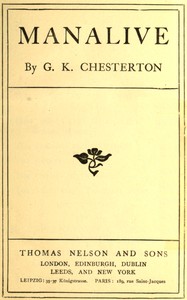 Cover of Manalive by G. K. (Gilbert Keith) Chesterton