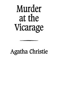 Cover of Murder at the vicarage by Agatha Christie