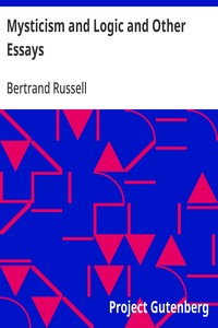 Cover of Mysticism and Logic and Other Essays by Bertrand Russell