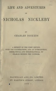 Cover of Nicholas Nickleby by Charles Dickens