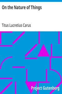 Cover of On the Nature of Things by Titus Lucretius Carus