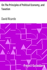 Cover of On The Principles of Political Economy, and Taxation by David Ricardo