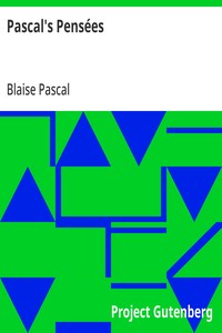 Cover of Pascal's Pensées by Blaise Pascal