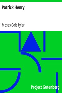 Cover of Patrick Henry by Moses Coit Tyler