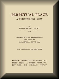 Cover of Perpetual Peace: A Philosophical Essay by Immanuel Kant