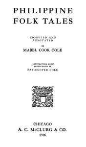 Cover of Philippine Folk Tales by Unknown