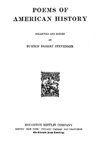 Cover of Poems of American History by Unknown