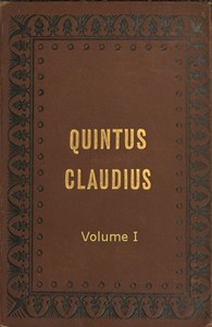 Cover of Quintus Claudius: A Romance of Imperial Rome. Volume 1 by Ernst Eckstein