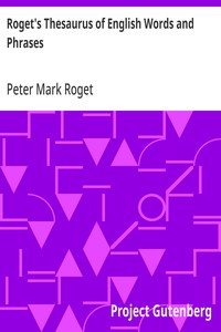Cover of Roget's Thesaurus of English Words and Phrases by Peter Mark Roget