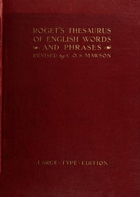 Cover of Roget's Thesaurus by Peter Mark Roget