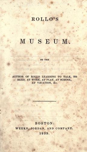 Cover of Rollo's Museum