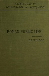 Cover of Roman Public Life by A. H. J. (Abel Hendy Jones) Greenidge