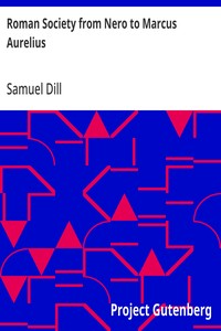 Cover of Roman Society from Nero to Marcus Aurelius by Samuel Dill